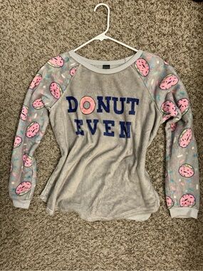 Gray 'Donut Even' Cozy Women's Sweater